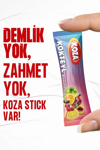 Koza Tek İçimlik Kokteyl Aro. İçecek Tozu (50 Stick) - Resim 6