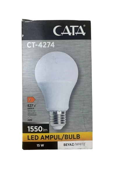 Cata Ct-4274b 15w Led Ampül E27 6500k Beyaz Işık 1550 Lm (15W=100W) ürün görseli