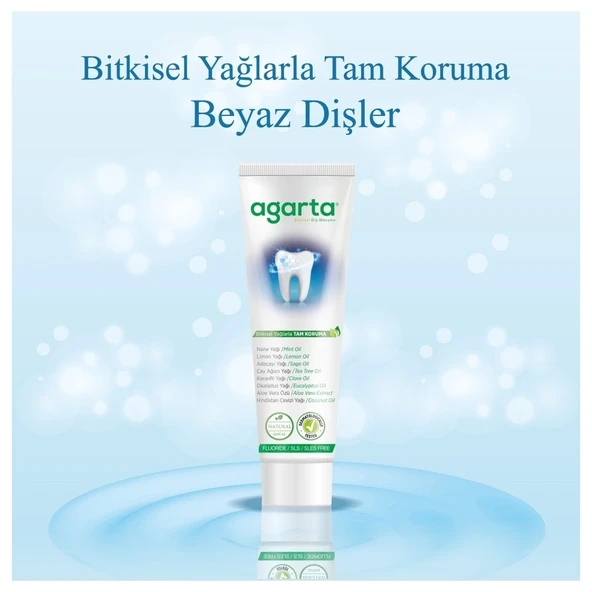 AGARTA BİTKİSEL DİŞ MACUNU 100 ML TAM KORUMA BEYAZ DİŞLER - Resim 3