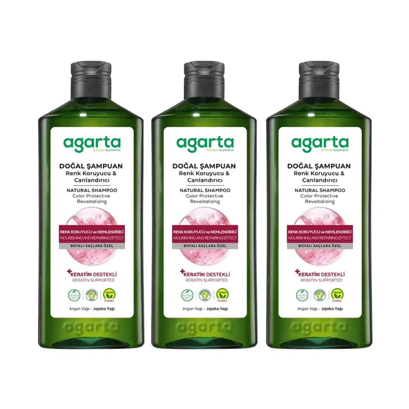 Agarta Doğal Şampuan Renk Koruyucu & Canlandırıcı 400 ml x 3 Adet ürün görseli