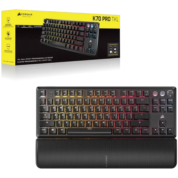 CORSAIR K70 PRO TKL High-Performance Hall Effect Switch RGB Türkçe Siyah Gaming Klavye CH-911911G-TR - Resim 5
