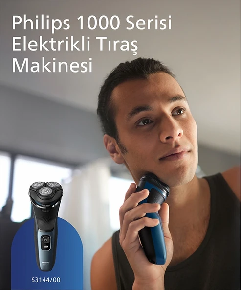 Philips S1134-00 1000 Serisi Elektrikli Tıraş Makinesi Mavi  ( KUTU DEFORME ) - Resim 2