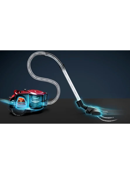Siemens VSX41A300 iQ500 Toz Torbasız Süpürge Kırmızı - Resim 3
