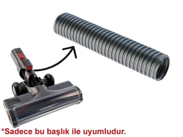 Süpürge Emici Başlık Ara Hortum, Grundig VCP 5130, VCP 5131 ile Uyumlu - Resim 2