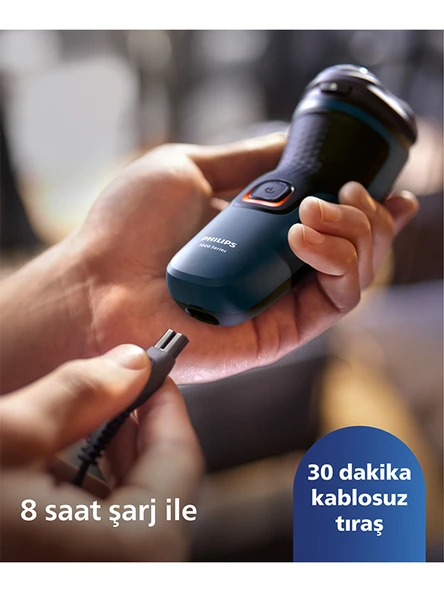 Philips S1134-00 1000 Serisi Elektrikli Tıraş Makinesi Mavi  ( KUTU DEFORME ) - Resim 6