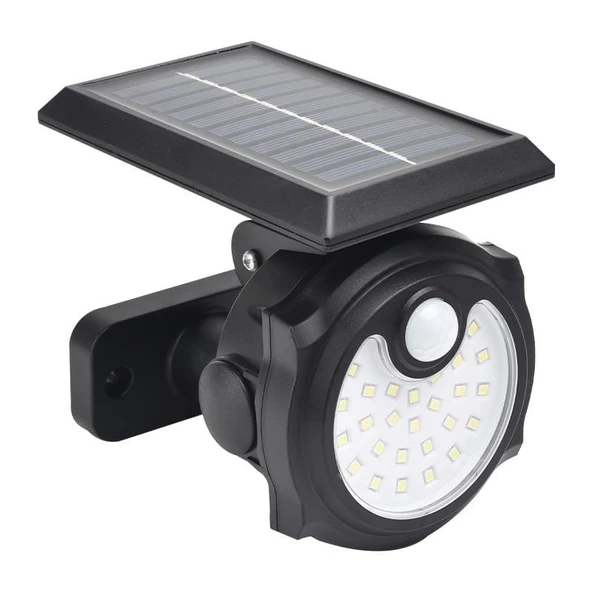 Powermaster 26 Ledli Sensörlü 3 Modlu Solar İnduksiyon Duvar Lambası (SH-1705a) - Resim 2