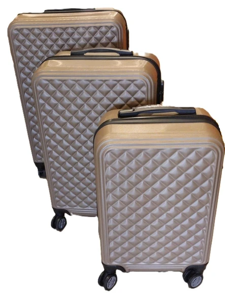 Vkn Valiz Seti 3 Lü Abs Baklava - Resim 5