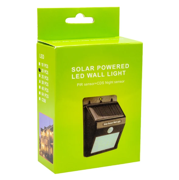 Powermaster Solar Sensörlü Duvar Tipi 20 Ledli Duvar Aplik (PM-4528) - Resim 3
