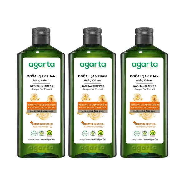 Agarta Ardıç Katranı ve Keratin Şampuanı-Saç 400 ml x 3 Adet ürün görseli