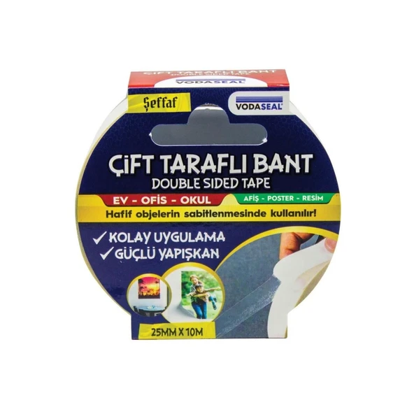Vodaseal Çift Taraflı Filmik Bant 25 mm 10 Metre - Resim 9