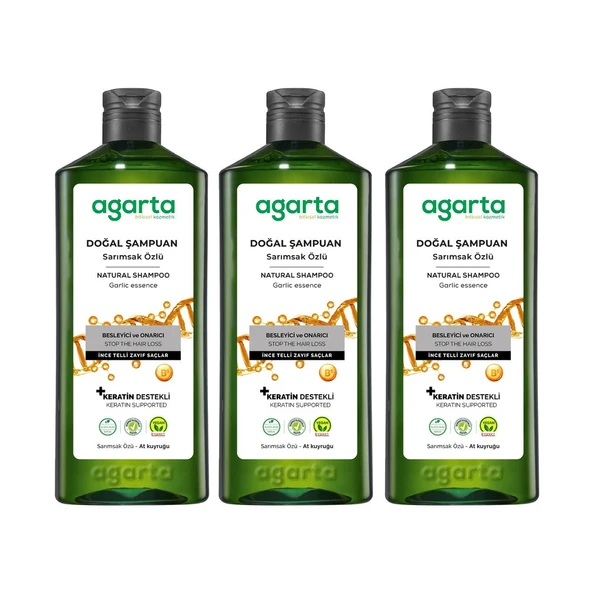 Agarta Doğal Şampuan Sarımsaklı 400 ml x 3 Adet ürün görseli