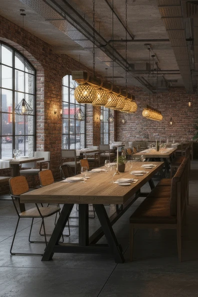 Celestia Rustik 6’lı Doğal Eskitilme Ahşap Avize El Yapımı Jüt Modern Lamba Sarkıt İskandinav Aydınlatma - Resim 3