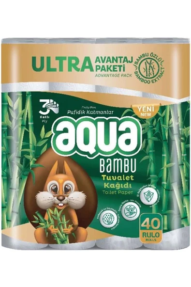 Aqua Bambu 40 Lı Tuvalet Kağıdı ürün görseli