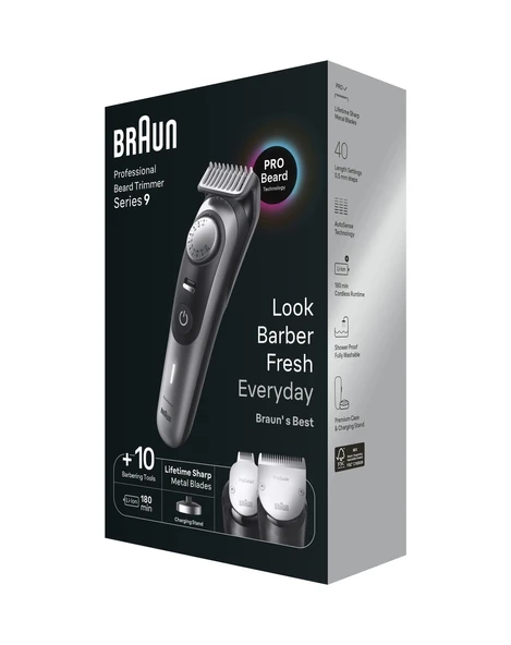 Braun Series 9 BT9420 Sakal Düzeltici Gri - Resim 8