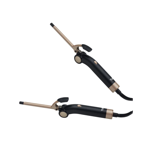 Yui KB3038 Afro Dalga 9 MM Seramik Plaka Katlanabilir Kıvırcık Saç Şekillendirici Maşa Siyah ürün görseli