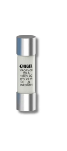 Hegel 20A 1000VDC Kartuş Sigorta B Sınıf (YROPV-30-20A) - Resim 2