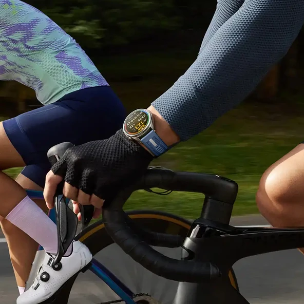 Huawei Watch GT3 Pro GT3 GT2 46mm SportStripe Örgü Desen Metal Tokalı Silikon Akıllı Saat Kordonu  Mavi - Resim 5