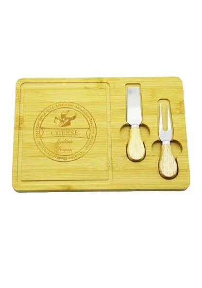 Yakut 12362 Bambu 3 Prç Peynir Sunum Tahtası - Resim 3