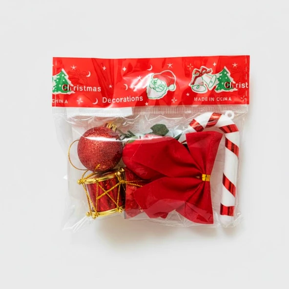 Kızılkaya Yılbaşı Ağacı Süsü Karışık Küçük Boy 6 Parça (2308002) ürün görseli 1