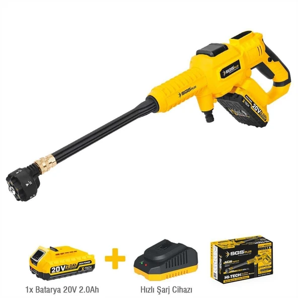 Sgs 5410 Akülü Basınçlı Oto Araba Bahçe Yıkama Tabancası Seti 30 Bar - Resim 3