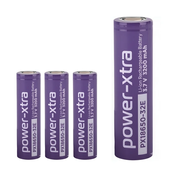 (4 Adet) 3200mAh Şarjlı Pil PX18650 Batarya 3.6V Li-Ion Uzun Ömürlü Yüksek Kapasite Şarj Edilebilir ürün görseli