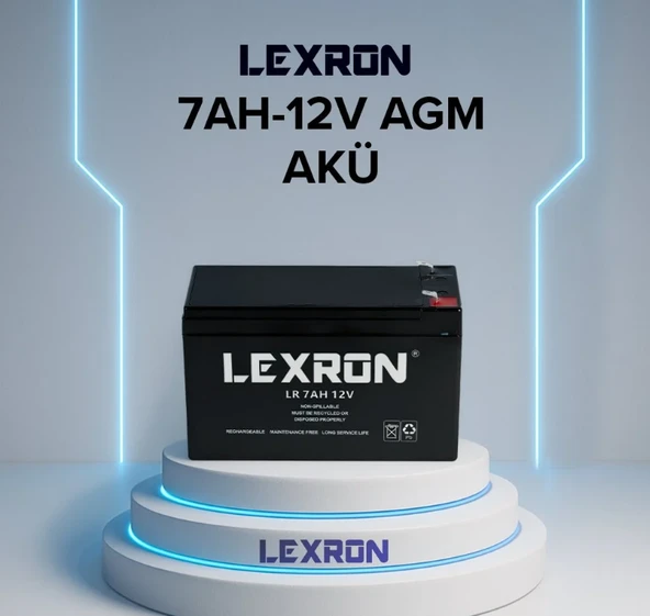 Lexron 7Ah Kuru Akü - Resim 2