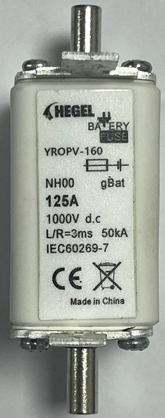 Hegel 125A 1000VDC Bıçaklı Sigorta B Sınıf (YROPV-160-125A) - Resim 2