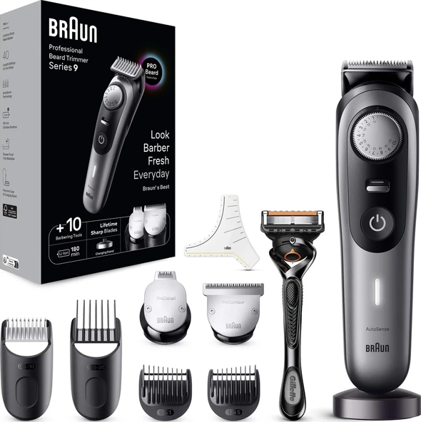 Braun Series 9 BT9420 Sakal Düzeltici Gri - Resim 7