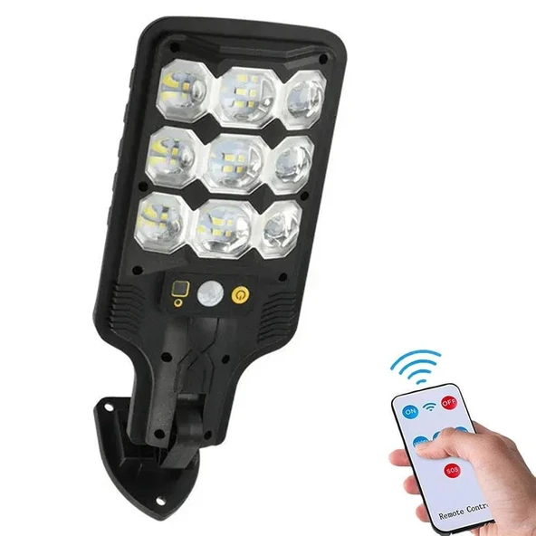 Powermaster 5V Solar 63 Smd Ledli Hareket Sensörlü Sokak Lambası (HS-8037A) ürün görseli