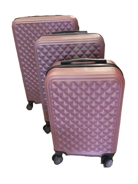 Vkn Valiz Seti 3 Lü Abs Baklava - Resim 3