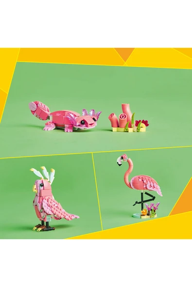 LEGO ® Creator 3’ü 1 Arada Vahşi Hayvanlar: Pembe Flamingo 31170 - 8+ Oyuncak Yapım Seti (288 Parça) - Resim 6