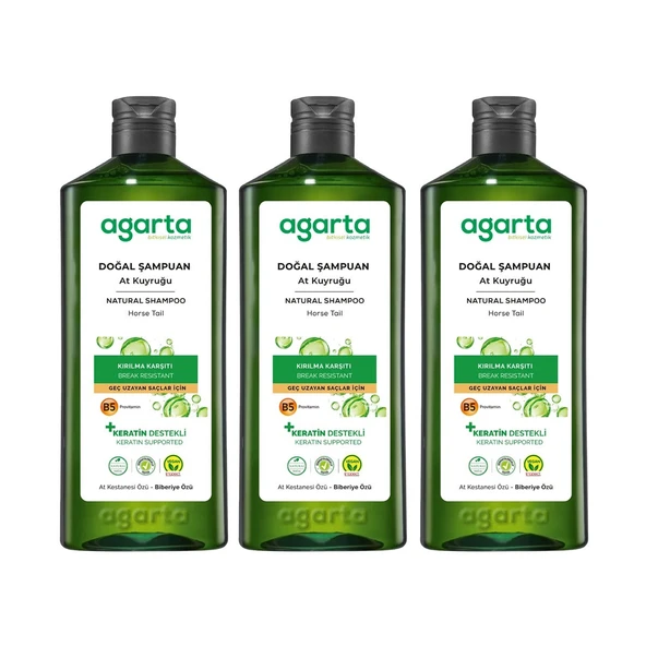 Agarta Bitkisel Özlü At Kuyruğu Şampuanı 400 ml x 3 Adet ürün görseli