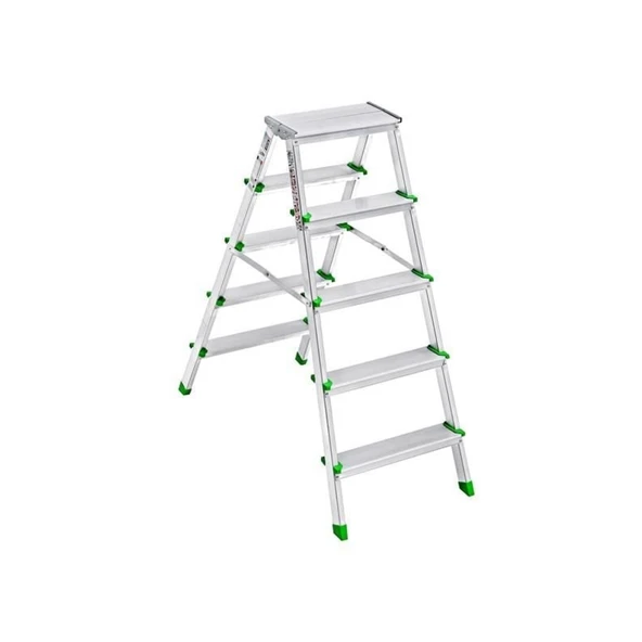 SM Saraylı 5+5 Çift Taraflı Alüminyum Merdiven - Resim 3