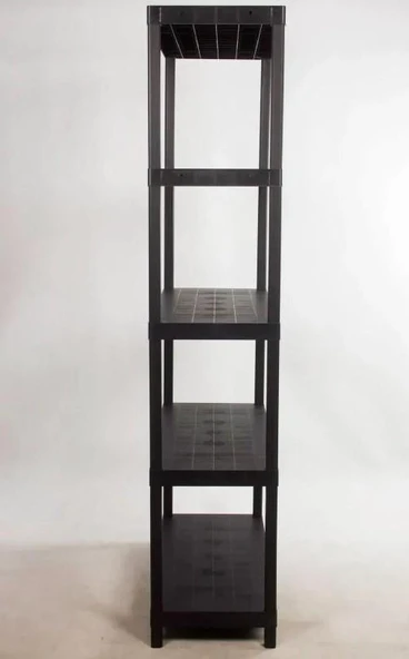 5 Katlı Delikli Plastik Raf 31x93x210 Cm - Depo, Arşiv, Kiler, Dosya, Market, Bakkal Rafı - Resim 2