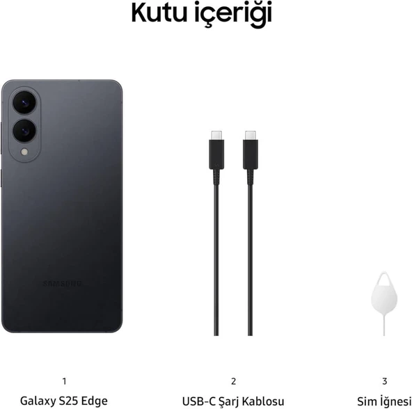 Samsung Galaxy S25 Edge 512 GB Titanyum Gece Siyahı (Samsung Türkiye Garantili) - Resim 2