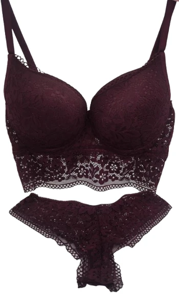 DANTELLİ BRALET DESTEKLİ SÜTYEN TAKIMI 85 BEDEN ürün görseli