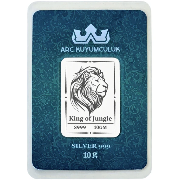 999 Ayar Gümüş ile Üretilmiş Orman Kralı Temalı Hediyeye Özel 10 Gram Gümüş Külçesi-765 ürün görseli