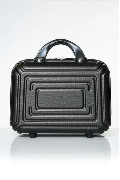Polo&Sky Altuğ Model Siyah Renk Abs Makyaj Çantası El Valizi - Resim 3