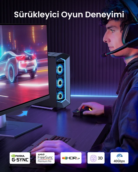 UGREEN 16K DisplayPort Kablo 2.1 DP2.0 40Gbps 8K@240Hz, 3m, 25862 - Resim 3