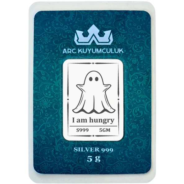 Ruh Temalı Hediyeye Özel 5 Gram 999 Ayar Gümüş ile Tasarlanmış Gümüş Külçesi-758 ürün görseli