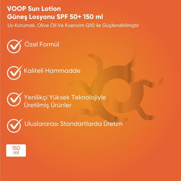 VOOP Güneş Losyonu SPF 50+ 150 ml - 2