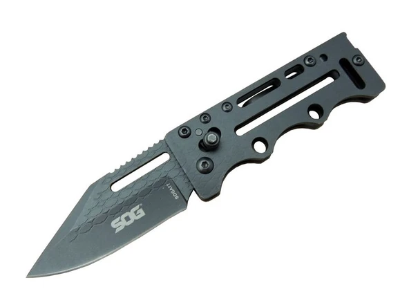 SOG AC77BK Siyah Yaprak Kamp Çakı 15 cm - Metal Sap, Kılıflı ürün görseli