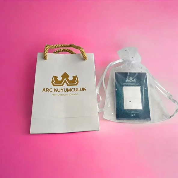 Ruh Temalı 999 Ayar Gümüş ile Tasarlanmış Hediyeye Özel 5 Gram Gümüş Külçesi-759 - Resim 3