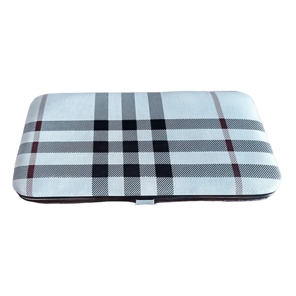 Lüks 12 Parça Paslanmaz Çelik Manikür ve Pedikür Seti Seyahat Boy Deri Çanta - Resim 6