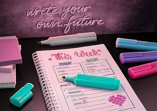 Faber-Castell Textliner 8'li Pastel Fosforlu Kalem - Resim 4