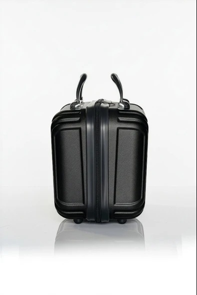 Polo&Sky Altuğ Model Siyah Renk Abs Makyaj Çantası El Valizi - Resim 2