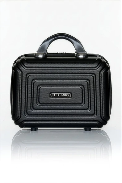 Polo&Sky Altuğ Model Siyah Renk Abs Makyaj Çantası El Valizi ürün görseli 1