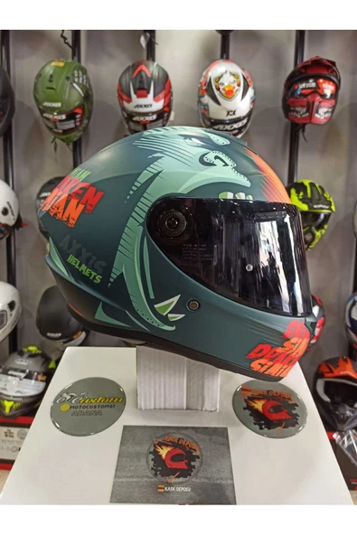 AXXIS Draken S Simian B4 Mat Fluor Orange Kapalı Kask ürün görseli
