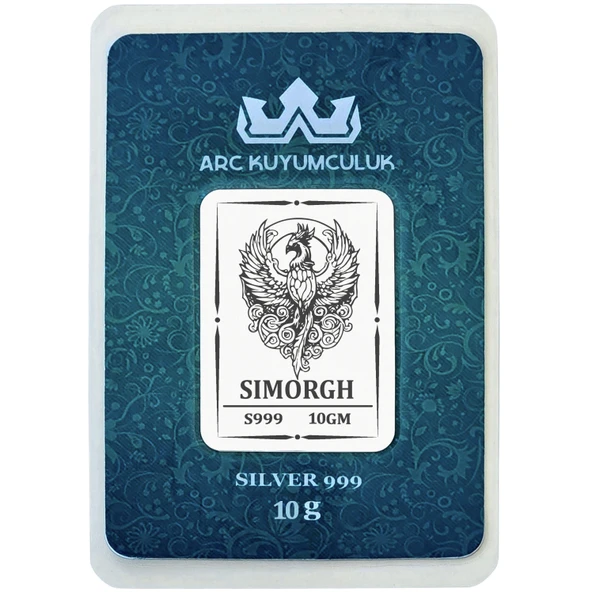 Hediyeye Özel 10 Gram Simurg Temalı 999 Ayar Gümüş ile Üretilmiş Gümüş Külçesi-766 ürün görseli
