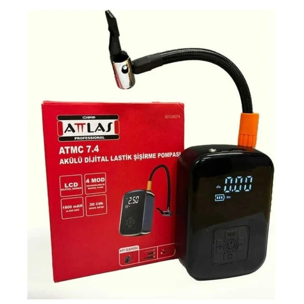 Attlas Atmc 7.4 Akülü Dijital Lastik Pompası - Resim 15
